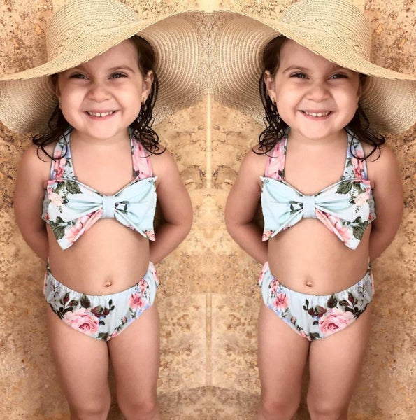 Summer Floral Halter Top Bikini Set