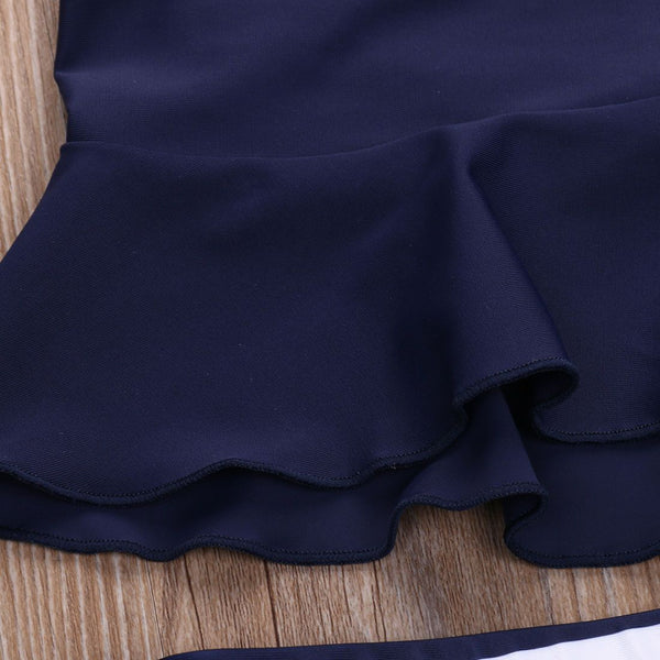 Striped Bottoms String Top Bikini