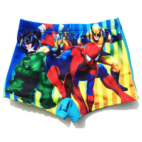 Super Heroes Series Print Swimming Trunks