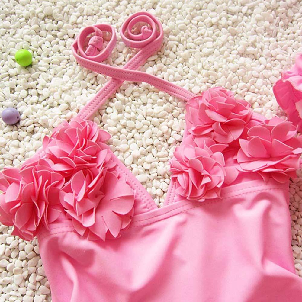 Baby Girl's Siamese Skrit & Sweet Lace Swimwear Set