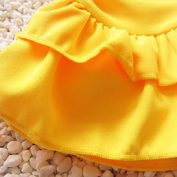 Baby Girl's Siamese Skrit & Sweet Lace Swimwear Set