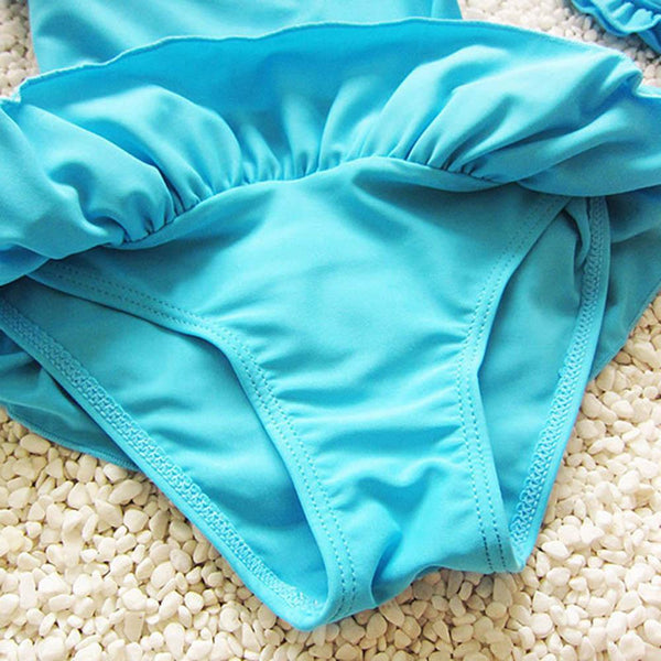 Baby Girl's Siamese Skrit & Sweet Lace Swimwear Set