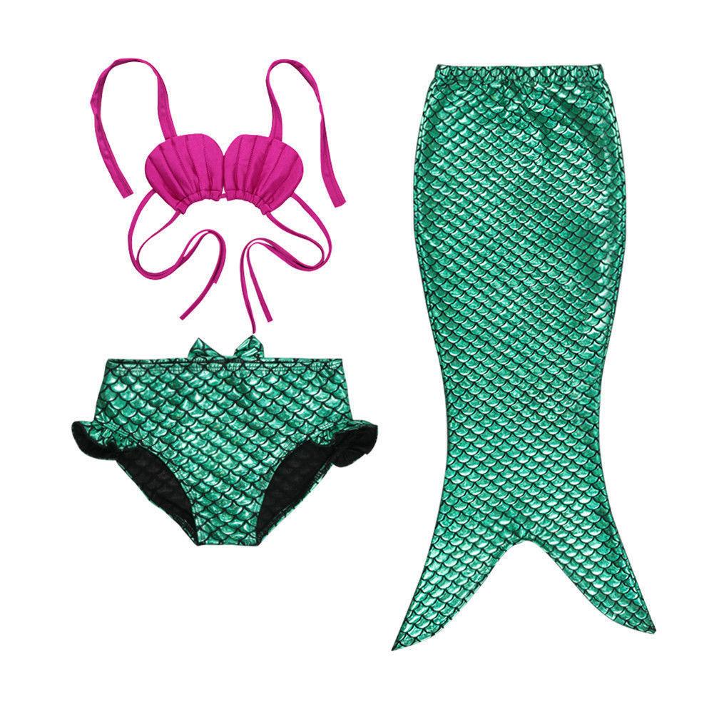 Mermaid Tail Costume Swimsuit Set