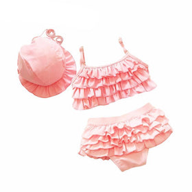 Girl's Ruffles Bikini Swimwear Set