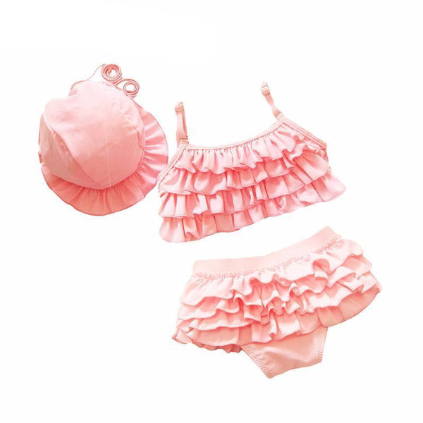 Girl's Ruffles Bikini Swimwear Set