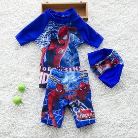 Spider Man Print Kid's Swimwear Set