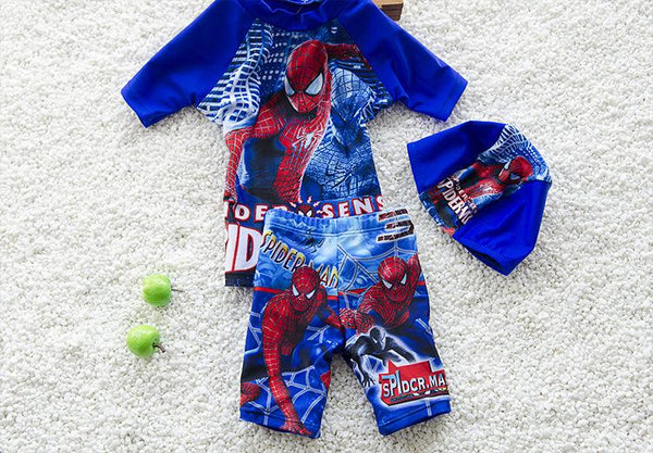 Spider Man Print Kid's Swimwear Set
