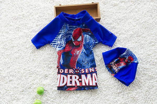 Spider Man Print Kid's Swimwear Set