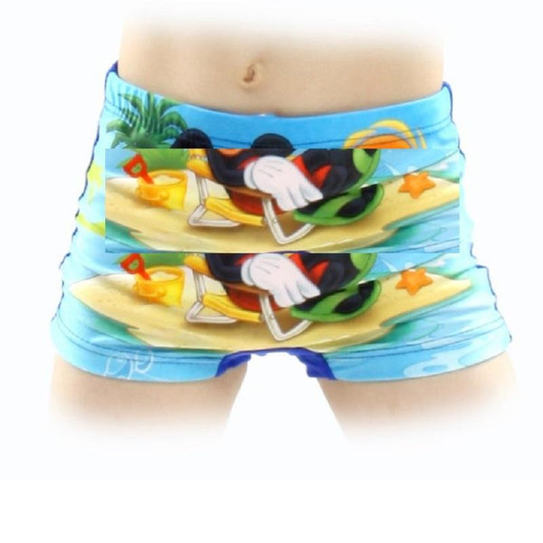 Boy's Cartoon Swimming Trunks