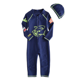 Shark Blue One Piece Swimwear