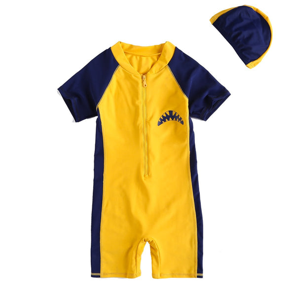 One Piece Sharks Print Swimwears