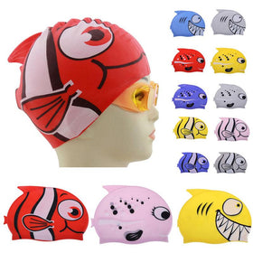 Lovely Fish Cartoon Print Swimming Cap