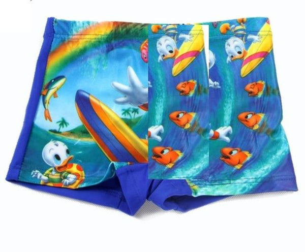 Boy's Cartoon Swimming Trunks