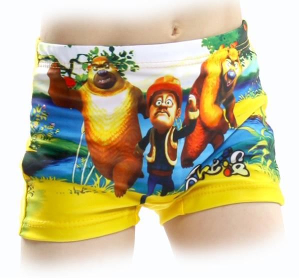 Boy's Cartoon Swimming Trunks