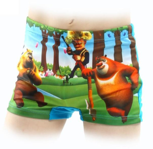 Boy's Cartoon Swimming Trunks