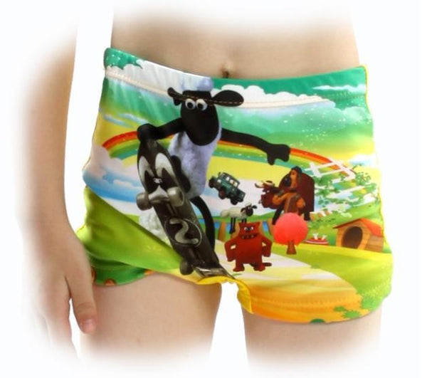 Boy's Cartoon Swimming Trunks