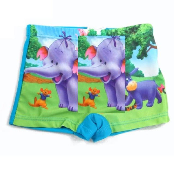 Boy's Cartoon Swimming Trunks