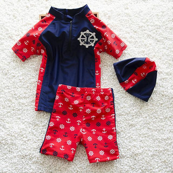 Boys Sports Swimming Suit Set