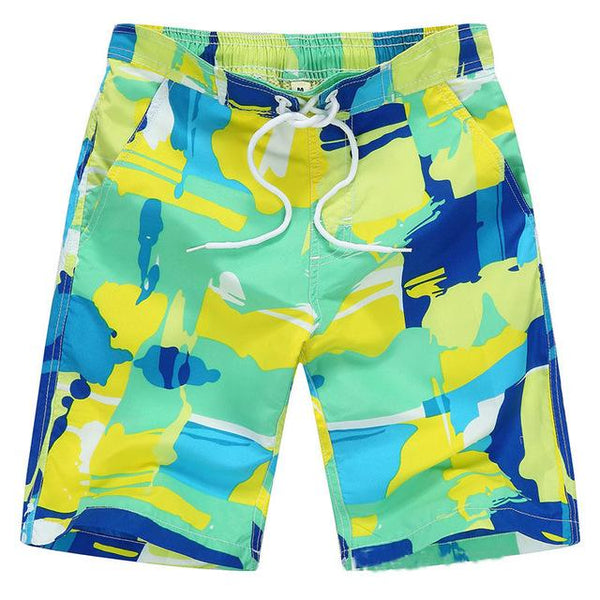 Summer Patchwork Camo Beach Shorts