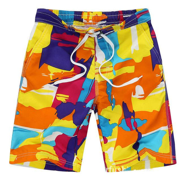 Summer Patchwork Camo Beach Shorts