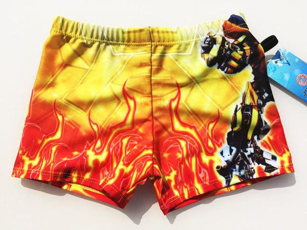 Super Heroes Series Print Swimming Trunks