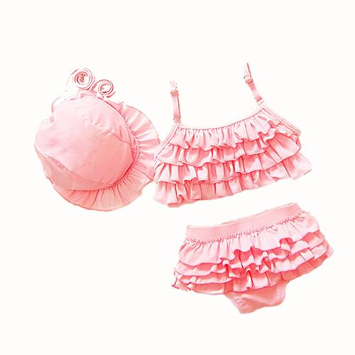 Girl's Ruffles Bikini Swimwear Set